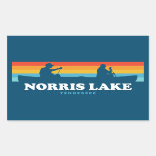 Norris Lake Tennessee Canoe Rechthoekige Sticker