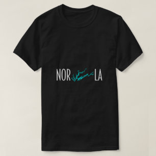 Norris Lake Tennessee Cyaan Kustlijn Grafische Kun T-shirt