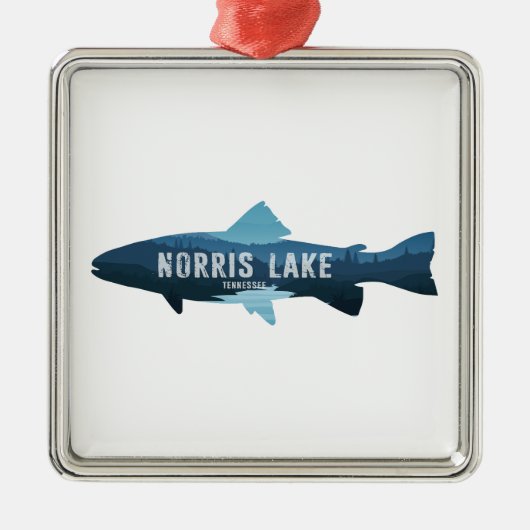 Norris Lake Tennessee Fish Metalen Ornament (Voorkant)