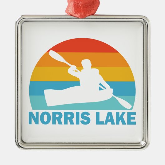 Norris Lake Tennessee Kayak Metalen Ornament (Voorkant)