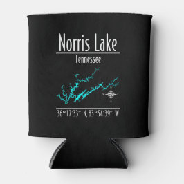 Norris Lake Tennessee Kustlijn Kaart Coördinaten Blikjeskoeler