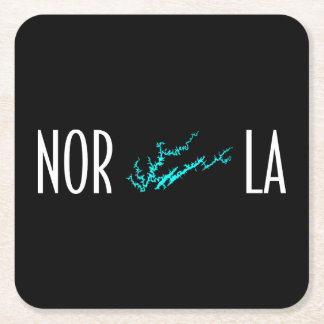 Norris Lake Tennessee Kustlijn Kaart Typografie Kartonnen Onderzetters