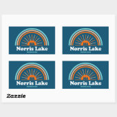 Norris Lake Tennessee Rainbow Rechthoekige Sticker (Vel)