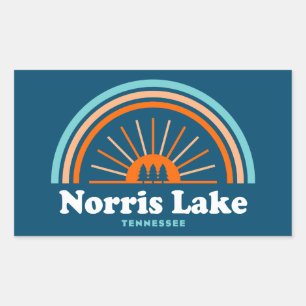 Norris Lake Tennessee Rainbow Rechthoekige Sticker
