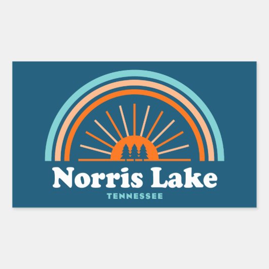 Norris Lake Tennessee Rainbow Rechthoekige Sticker (Voorkant)