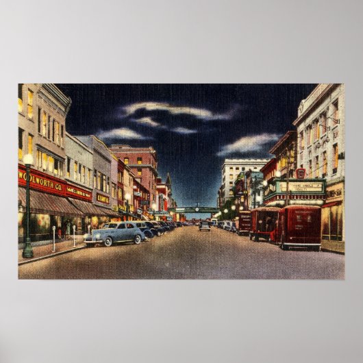 Norristown's Main St. 1940 Poster (Voorkant)