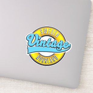 Norrland Zweden vintage stijl logo Sticker