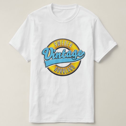 Norrland Zweden vintage stijl logo T-shirt (Design voorkant)