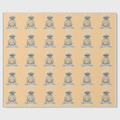 nors natte uil cadeaupapier (Vlak)