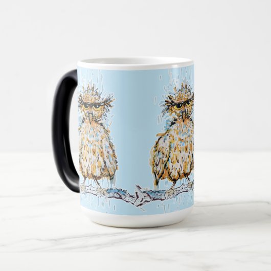 nors natte uil magische mok (Voorkant links)