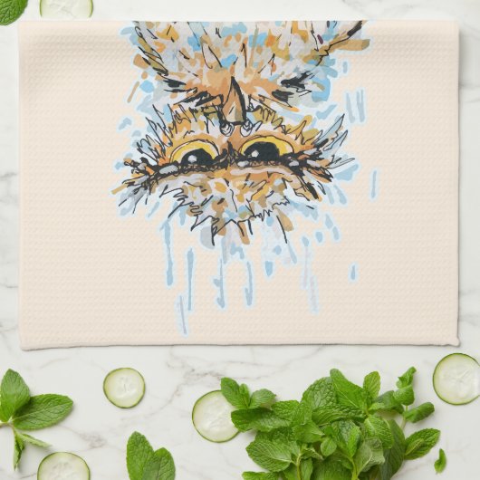 nors natte uil theedoek (Gevouwen)