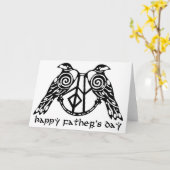 Norse de Kaart Huginn & Muninn van Vaderdag van de (Gele Bloem)