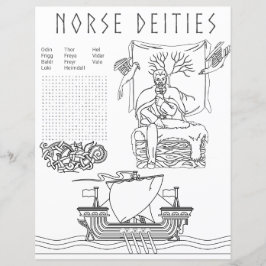 Norse Deities Pagan Coloring & Activity Blad