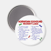 NORSE ELKHOUND Property Laws 2 Magneet (Voorkant / Achterkant)