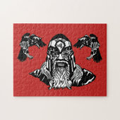 Norse God Odin met zijn Ravens Legpuzzel (Horizontaal)