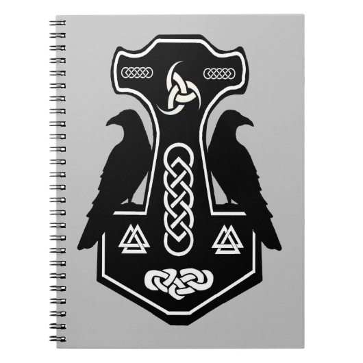 Norse God Thor Hammer Notitieboek (Voorkant)