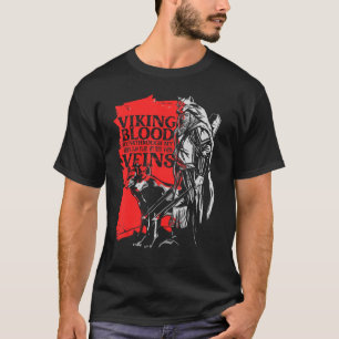 Norse Mythologie Nordic Viking bloed loopt door M T-shirt