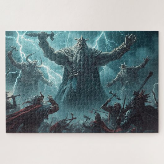 Norse Mythology Battle Scene Jigsaw Puzzle Legpuzzel (Horizontaal)
