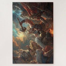 Norse Mythology Battle Scene Jigsaw Puzzle Legpuzzel