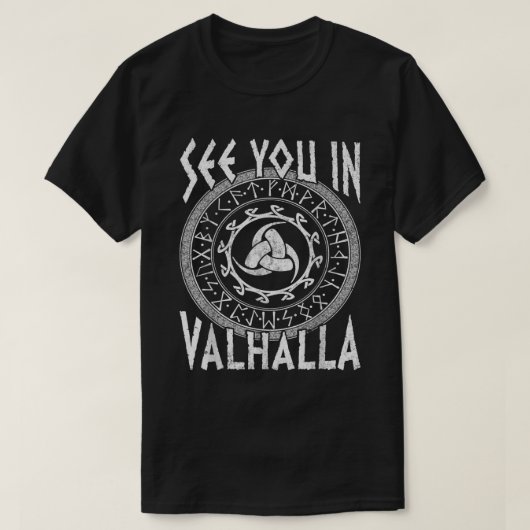 Norse Mythology Odin's Horns Gjallarhorn Valhalla T-shirt (Design voorkant)