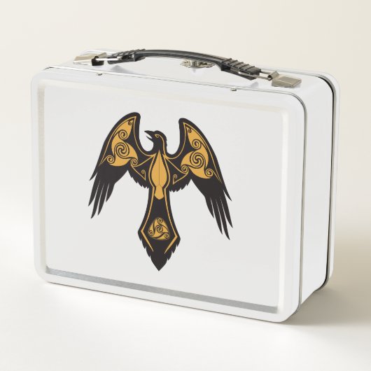 Norse Raven Metal Lunch Box (Achterkant)
