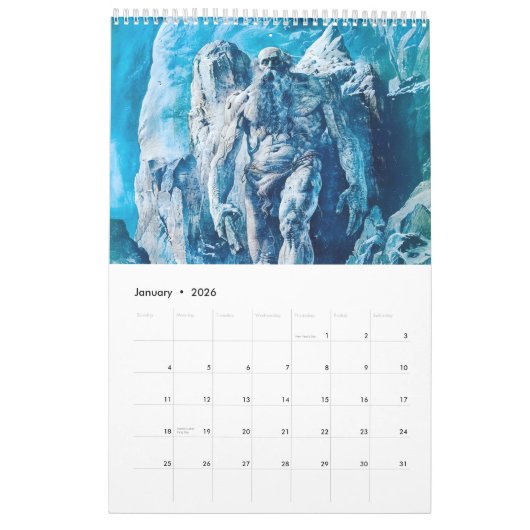 Norse Realms – Gods, Beasts & Legends Calendar Kalender (Jan 2026)
