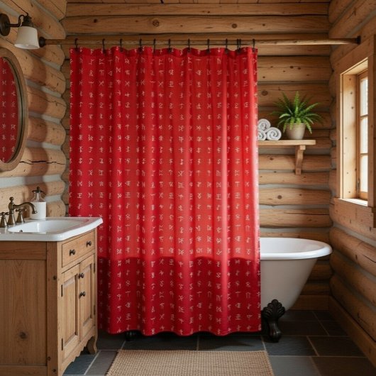 Norse Runes Douchegordijn