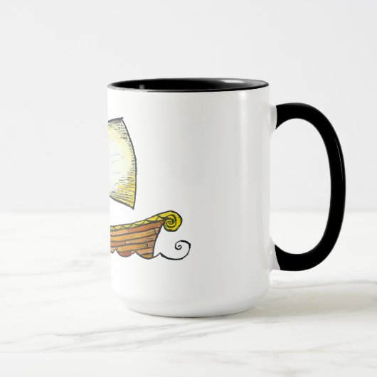 Norse Sailing Ship Coffee Mok (Rechts)