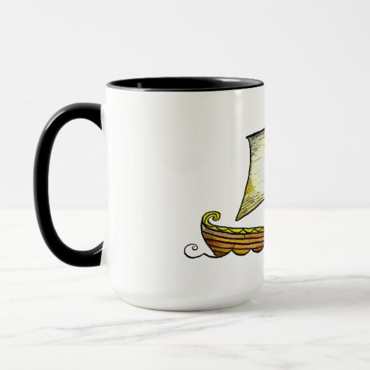 Norse Sailing Ship Coffee Mok (Links)