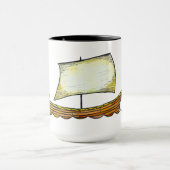 Norse Sailing Ship Coffee Mok (Midden)
