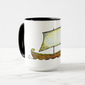 Norse Sailing Ship Coffee Mok (Voorkant links)