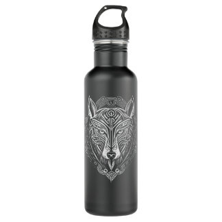 Norse Style Viking Wolf Tattoo Wildlife Animal V51 Waterfles