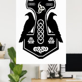 Norse Thor's Hammer Poster (Thuiskantoor)