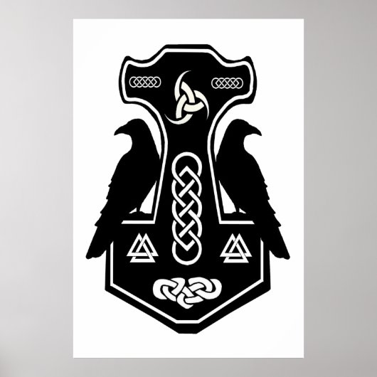 Norse Thor's Hammer Poster (Voorkant)