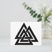 Norse van Viking van Valknut het Noordse Symbool Briefkaart (Staand voorkant)