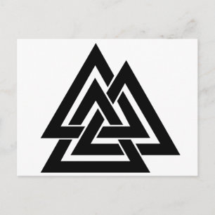 Norse van Viking van Valknut het Noordse Symbool Briefkaart