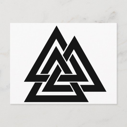 Norse van Viking van Valknut het Noordse Symbool Briefkaart (Voorkant)