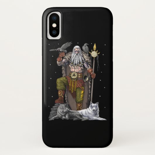 Norse Viking God Odin Case-Mate iPhone Case (Achterkant)