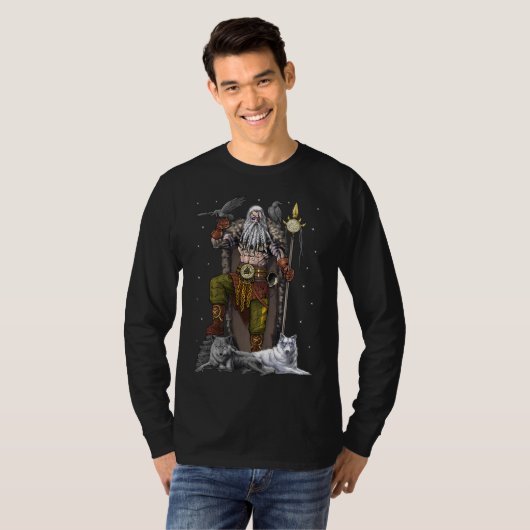 Norse Viking God Odin T-shirt (Voorkant volledig)