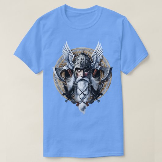 Norse Viking God Odin T-shirt (Design voorkant)