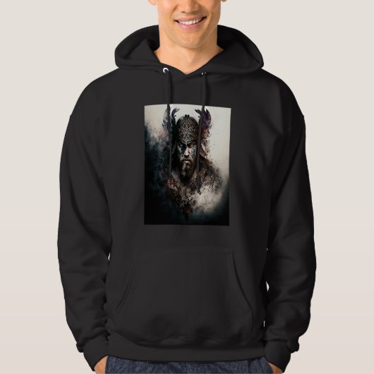 Norse Viking Valhalla Viking Nordic Mythology Hoodie (Voorkant)
