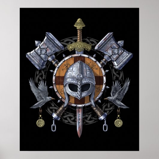 Norse Viking Warrior Armory Poster (Voorkant)