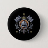 Norse Viking Warrior Armory Ronde Button 5,7 Cm (Voorkant)