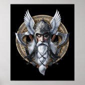 Norse Warrior God Odin Poster (Voorkant)