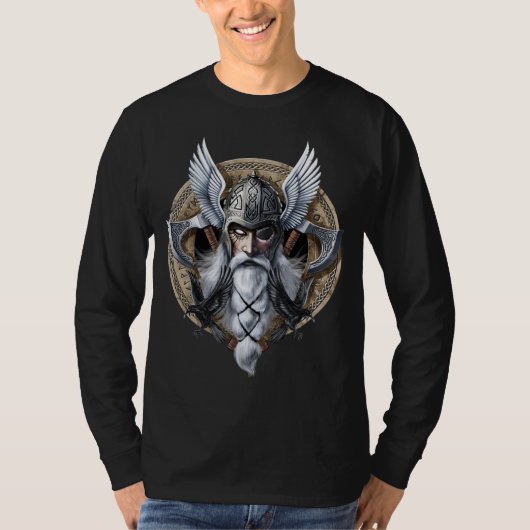 Norse Warrior God Odin T-shirt (Voorkant)