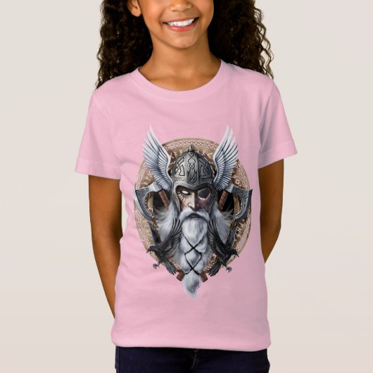 Norse Warrior God Odin T-shirt (Voorkant)