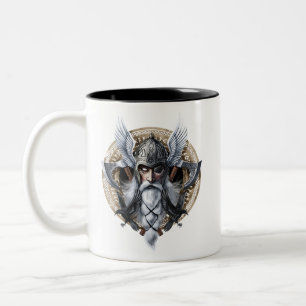 Norse Warrior God Odin Tweekleurige Koffiemok