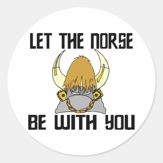 Norse zij met u ronde sticker (Voorkant)