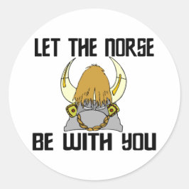 Norse zij met u ronde sticker