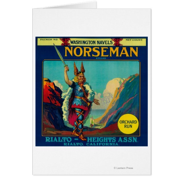 Norseman Oranje LabelRialto, CA (Voorkant)